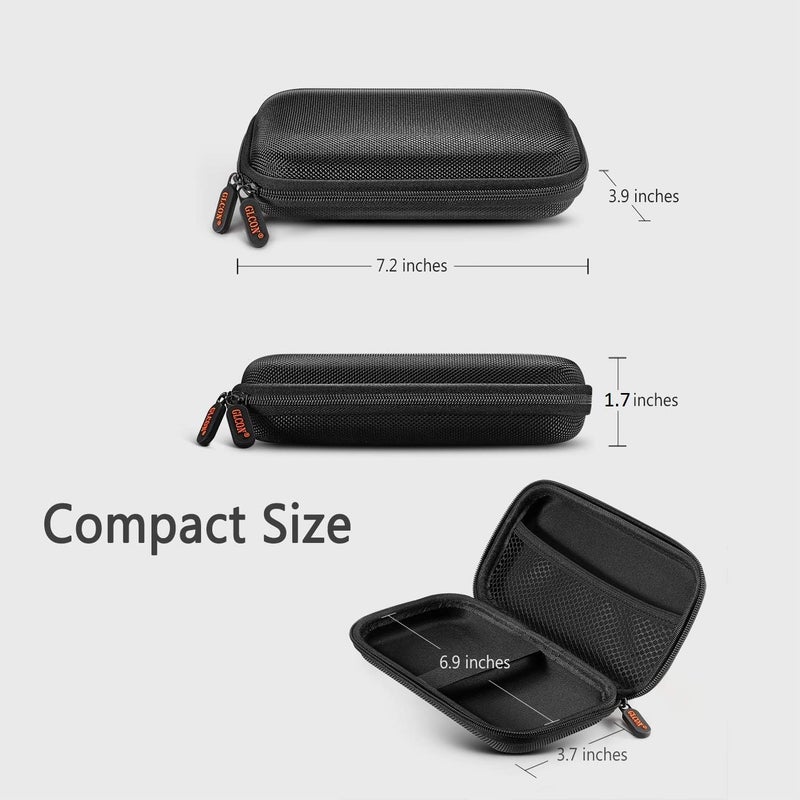 GLCON External Hard Drive Case - GLCON Shockproof EVA Carrying Case for WD My Passport Element Seagate Expansion Backup Toshiba 1TB 2TB 4TB - High Protection Portable Travel Electronic Power Bank Bag - Image 3